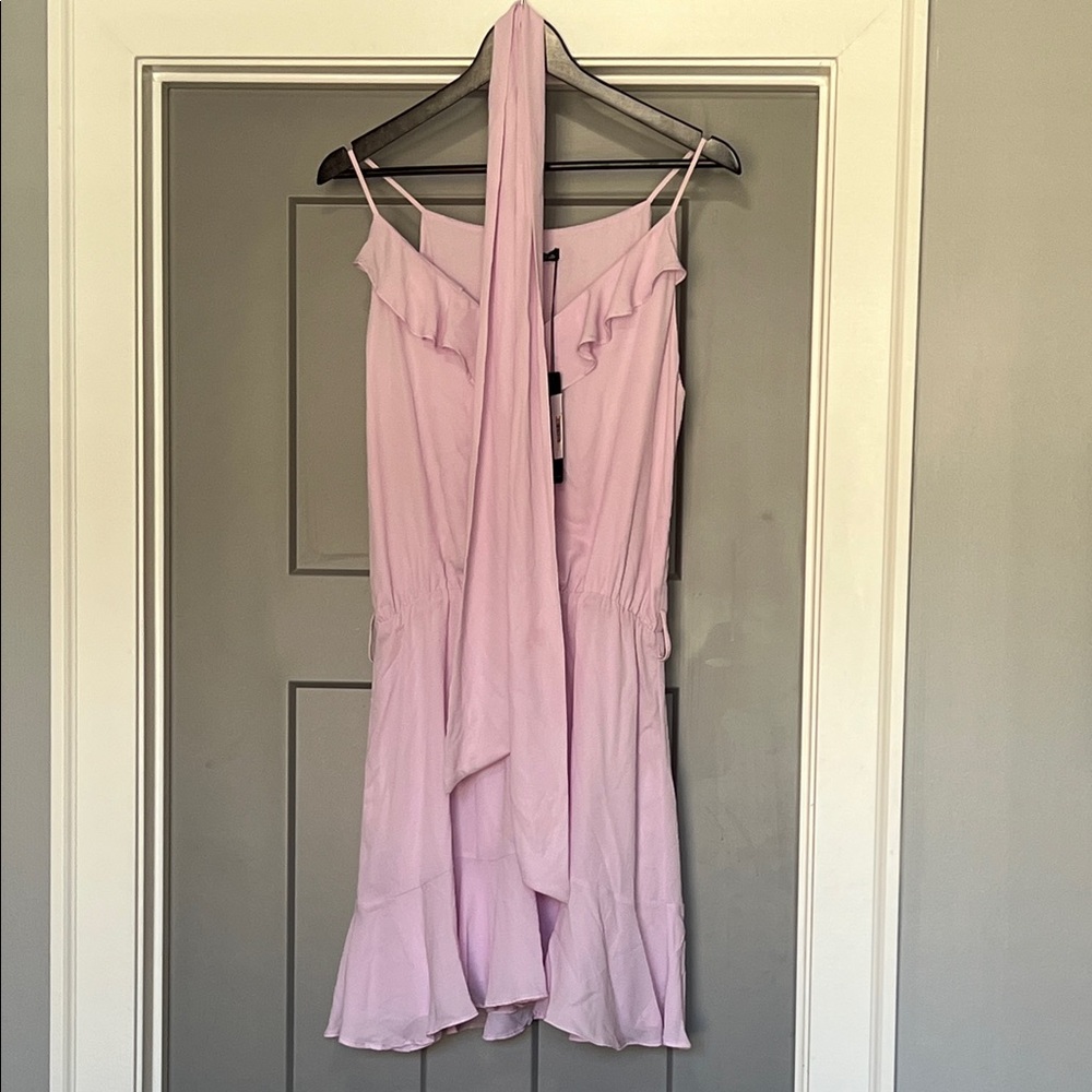 krisa Lavender Ruffle Cami Dress Size Medium NWT Retail $249